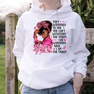 Breast Cancer Awareness Black Women Warrior Pink Ribbon Hoodie