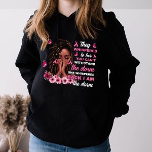 Breast Cancer Awareness Black Women Warrior Pink Ribbon Hoodie