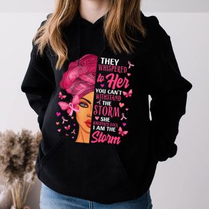 Breast Cancer Awareness Black Women Warrior Pink Ribbon Hoodie