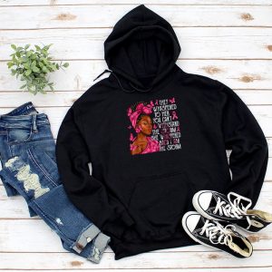 Breast Cancer Awareness Black Women Warrior Pink Ribbon Hoodie 1