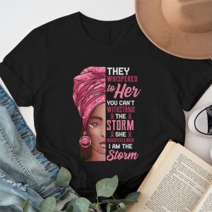 Breast Cancer Awareness Black Women Warrior Pink Ribbon T Shirt 1 6