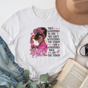 Breast Cancer Awareness Black Women Warrior Pink Ribbon T Shirt 1 7