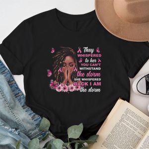 Breast Cancer Awareness Black Women Warrior Pink Ribbon T Shirt 1 8