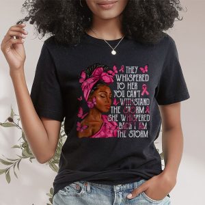 Breast Cancer Awareness Black Women Warrior Pink Ribbon T Shirt 2 5