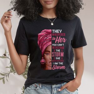 Breast Cancer Awareness Black Women Warrior Pink Ribbon T Shirt 2 6