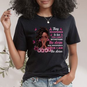 Breast Cancer Awareness Black Women Warrior Pink Ribbon T Shirt 2 8