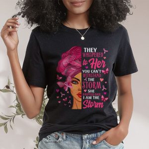 Breast Cancer Awareness Black Women Warrior Pink Ribbon T Shirt 2 9