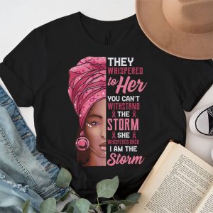 Breast Cancer Awareness Black Women Warrior Pink Ribbon T Shirt 3 1