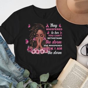 Breast Cancer Awareness Black Women Warrior Pink Ribbon T Shirt 3 3