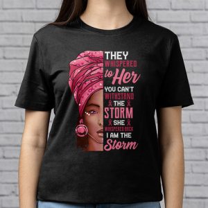 Breast Cancer Awareness Black Women Warrior Pink Ribbon T Shirt 3 6