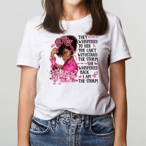 Breast Cancer Awareness Black Women Warrior Pink Ribbon T Shirt 3 7