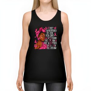 Breast Cancer Awareness Black Women Warrior Pink Ribbon Tank Top 2