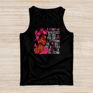 Breast Cancer Awareness Black Women Warrior Pink Ribbon Tank Top 1