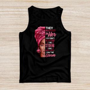 Breast Cancer Awareness Black Women Warrior Pink Ribbon Tank Top