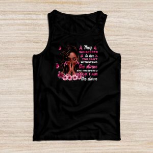 Breast Cancer Awareness Black Women Warrior Pink Ribbon Tank Top 4