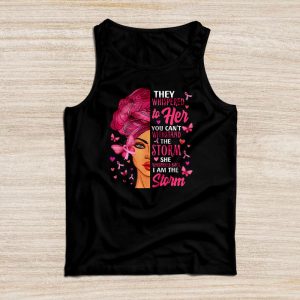 Breast Cancer Awareness Black Women Warrior Pink Ribbon Tank Top