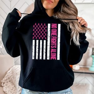 Breast Cancer Awareness Pink Ribbon USA American Flag Men Hoodie 2 5