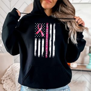 Breast Cancer Awareness Pink Ribbon USA American Flag Men Hoodie 2 7