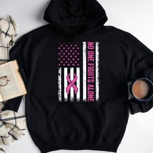 Breast Cancer Awareness Pink Ribbon USA American Flag Men Hoodie 3 2