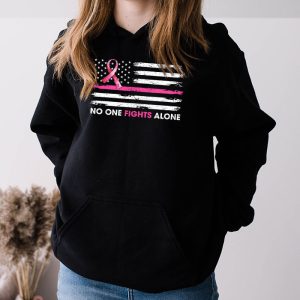 Breast Cancer Awareness Pink Ribbon USA American Flag Men Hoodie 3 4