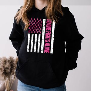 Breast Cancer Awareness Pink Ribbon USA American Flag Men Hoodie 3 5