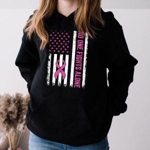 Breast Cancer Awareness Pink Ribbon USA American Flag Men Hoodie 3 6