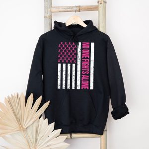 Breast Cancer Awareness Pink Ribbon USA American Flag Men Hoodie 4 1