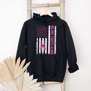 Breast Cancer Awareness Pink Ribbon USA American Flag Men Hoodie 4 2