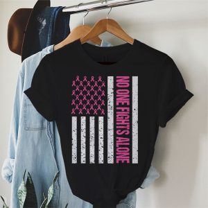 Breast Cancer Awareness Pink Ribbon USA American Flag Men T Shirt 2 1