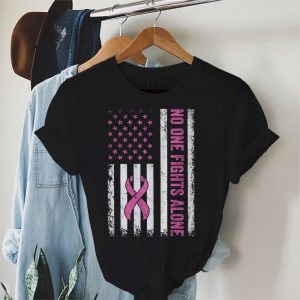 Breast Cancer Awareness Pink Ribbon USA American Flag Men T Shirt 2 2