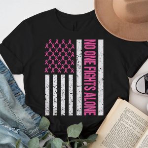 Breast Cancer Awareness Pink Ribbon USA American Flag Men T Shirt 3 1
