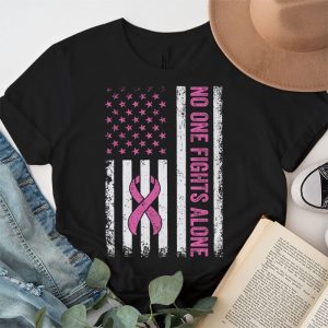 Breast Cancer Awareness Pink Ribbon USA American Flag Men T Shirt 3 2
