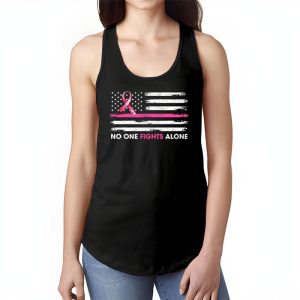 Breast Cancer Awareness Pink Ribbon USA American Flag Men Tank Top 1