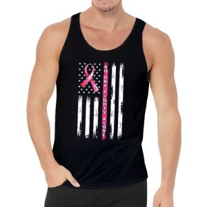 Breast Cancer Awareness Pink Ribbon USA American Flag Men Tank Top 3 3