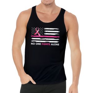 Breast Cancer Awareness Pink Ribbon USA American Flag Men Tank Top 3