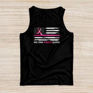 Breast Cancer Awareness Pink Ribbon USA American Flag Men Tank Top 1