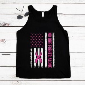 Breast Cancer Awareness Pink Ribbon USA American Flag Men Tank Top 6 2