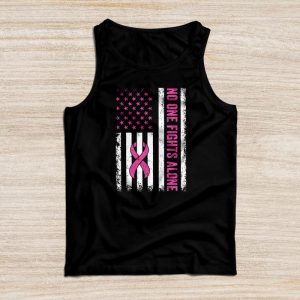 Breast Cancer Awareness Pink Ribbon USA American Flag Men Tank Top 3