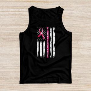 Breast Cancer Awareness Pink Ribbon USA American Flag Men Tank Top 4