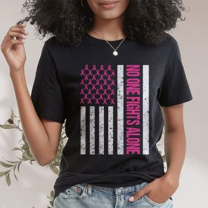 Breast Cancer Awareness Pink Ribbon Usa American Flag Men T Shirt 2 5