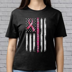 Breast Cancer Awareness Pink Ribbon Usa American Flag Men T Shirt 3 7