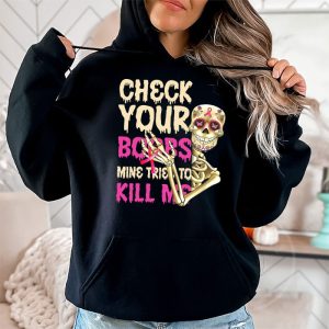 Breast Cancer Awareness Shirt Check Your Boobs Survivor Gift Hoodie 2 7