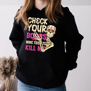 Breast Cancer Awareness Shirt Check Your Boobs Survivor Gift Hoodie 3 7