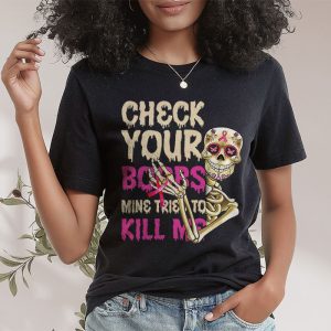 Breast Cancer Awareness Shirt Check Your Boobs Survivor Gift T Shirt 2 3