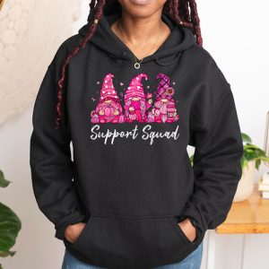 Breast Cancer Awareness Shirt For Women Gnomes Support Squad Hoodie 1 3