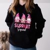 Breast Cancer Awareness Shirt For Women Gnomes Support Squad Hoodie