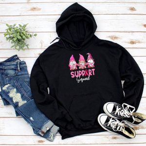 Breast Cancer Awareness Ideas Gnomes Support Squad Pink Ribbon Hoodie 1