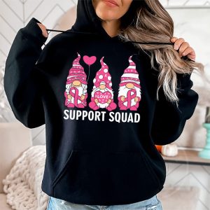 Breast Cancer Awareness Shirt For Women Gnomes Support Squad Hoodie 2 1