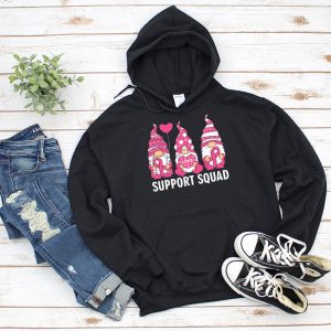 Breast Cancer Awareness Shirt For Women Gnomes Support Squad Hoodie 3 1