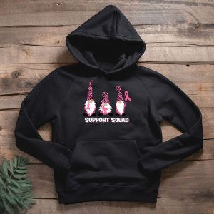 Breast Cancer Awareness Shirt For Women Gnomes Support Squad Hoodie 5 2